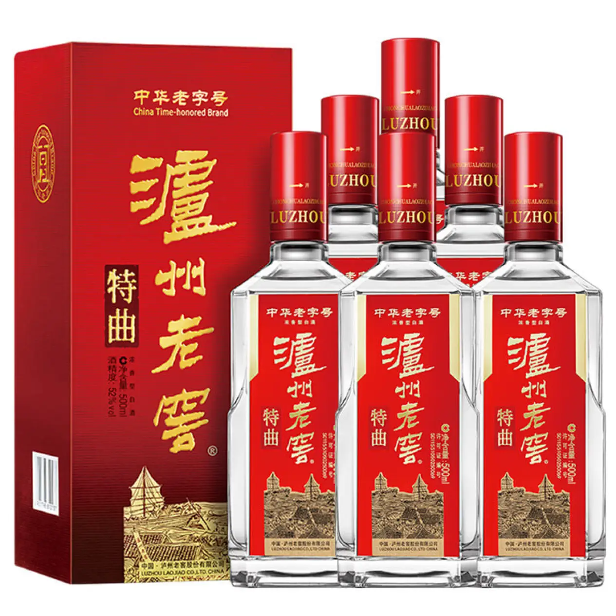 泸州老窖 特曲 浓香型白酒 52度500ml 整箱